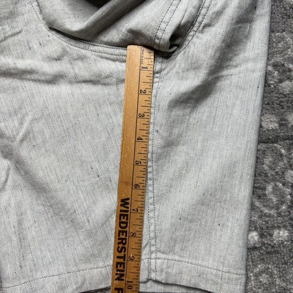 Carbon 2 Cobalt NWT Cargo Linen Blend Shorts Mens 34 Blue Mid Rise Stretch - Picture 5 of 9